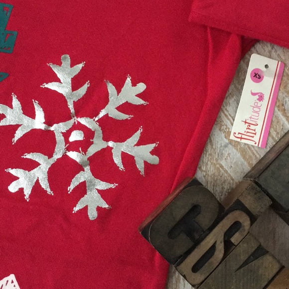 🆕🎄FLIRTITUDE “WILL FLIRT FOR GIFTS” L/S T-Shirt - Picture 12 of 12